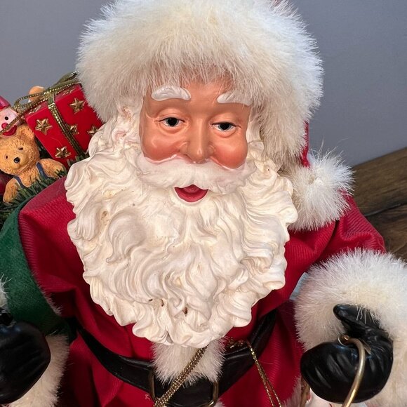 Santa Clause Clothtique Style figure chimney bag roof lantern boots Christmas - Picture 6 of 13